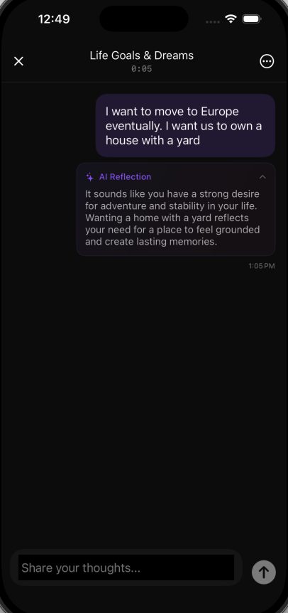 AI-reflected conversation in progress